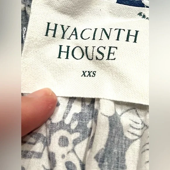Hyacinth House Blue & White Floral Thea Mini Dress XXS - Picture 3 of 9